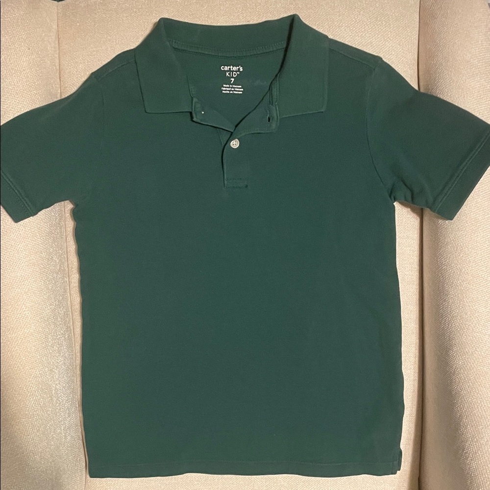 Carter's Dark Green Short Sleeve Polo